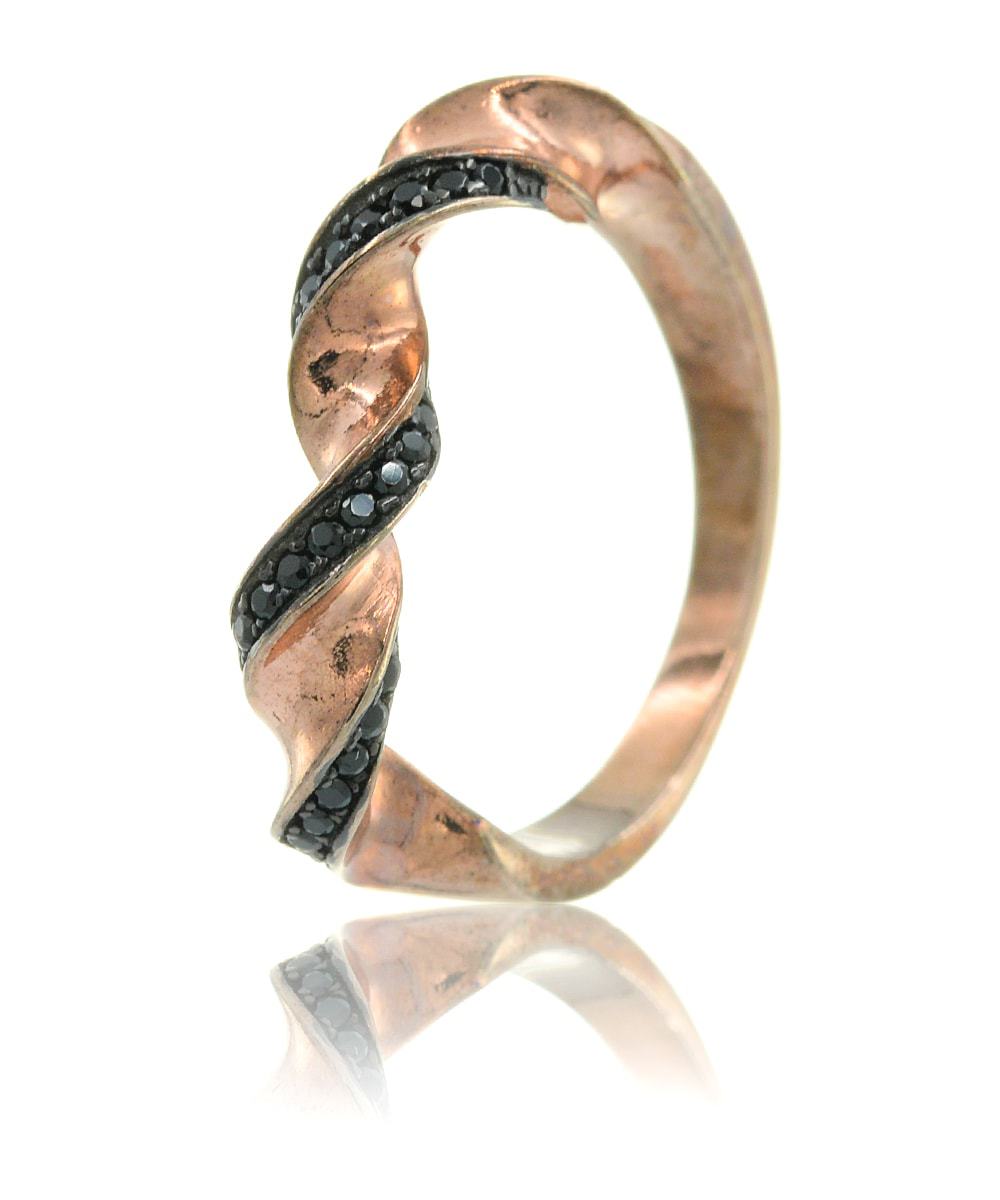 Ασημένιο Δαχτυλίδι 925 | Ροζ-Χρυσό | Ζιργκόν | AD117