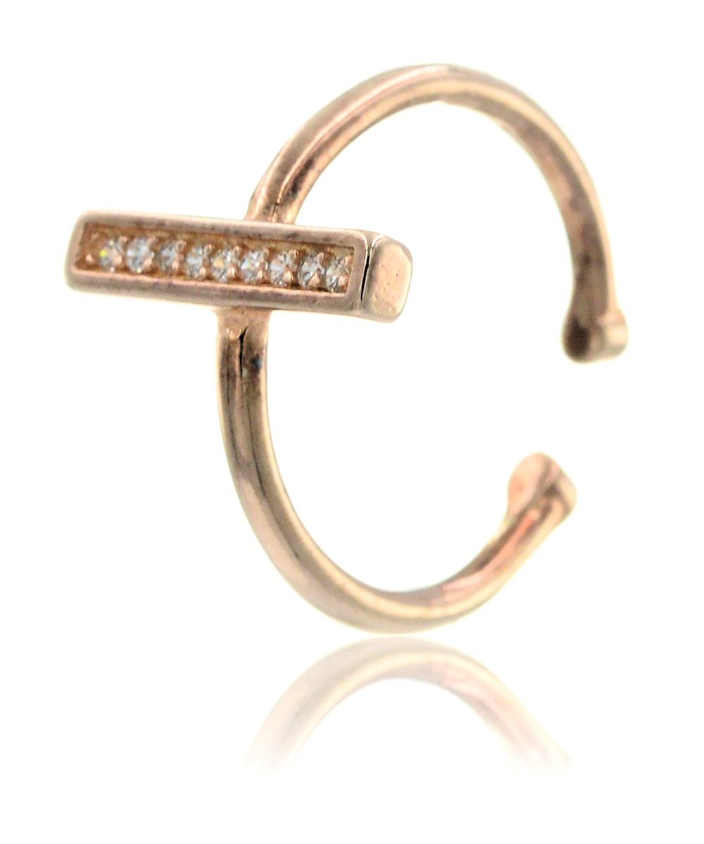 Ασημένιο Δαχτυλίδι 925 | Ροζ-Χρυσό | Ζιργκόν | AD158