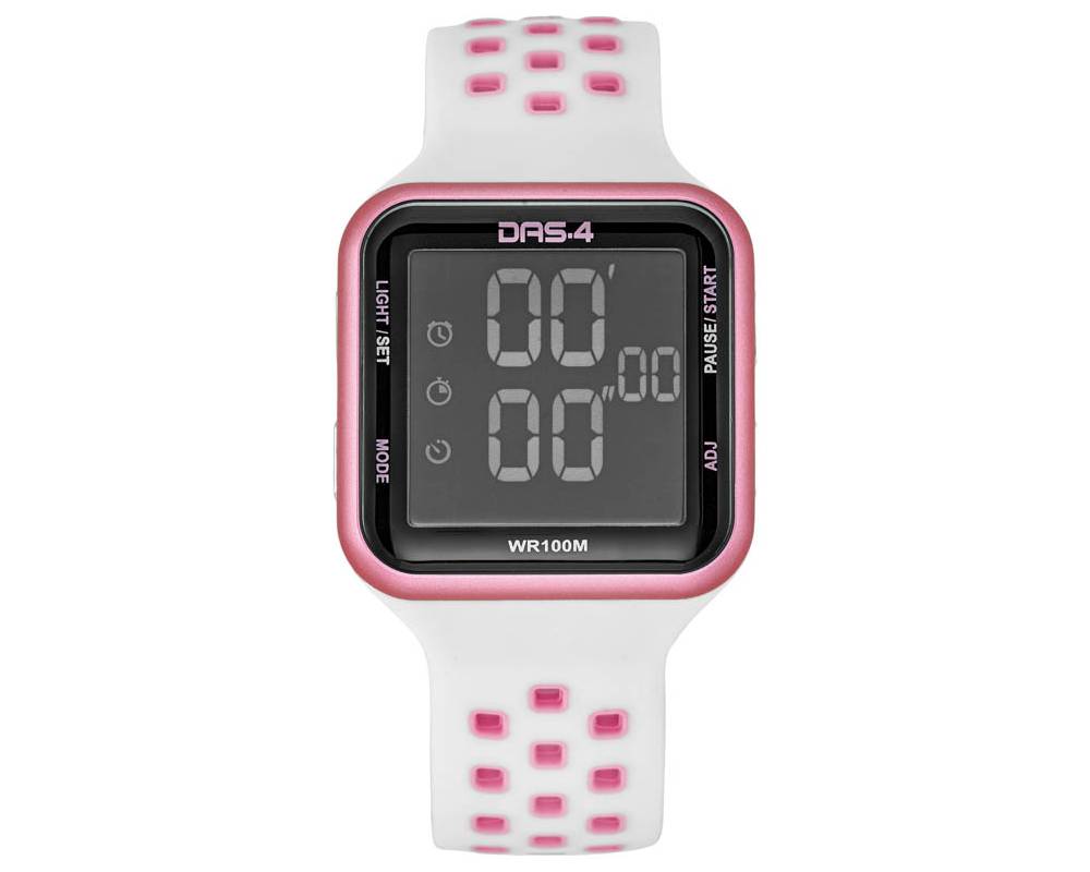 DAS.4  Sport-Watch LCD LD18 Purple Silicone Strap  40016