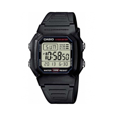 CASIO  Collection Sport Black Rubber Strap  W-800H-1AVES