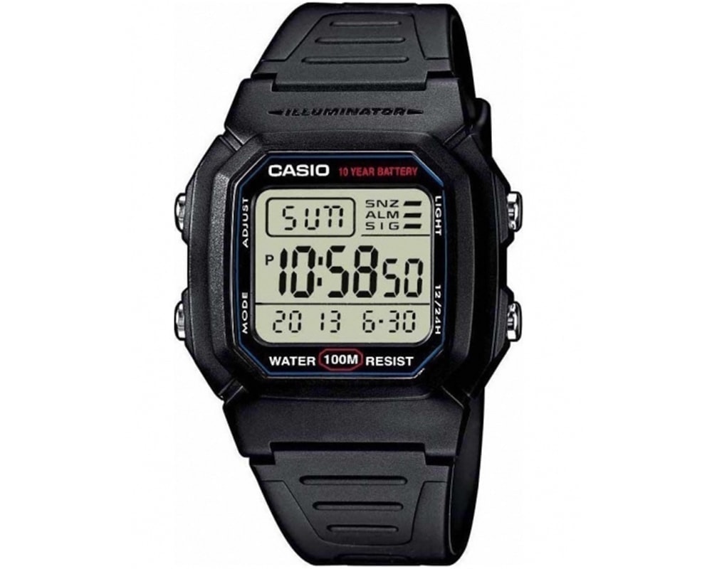 CASIO  Collection Sport Black Rubber Strap  W-800H-1AVES
