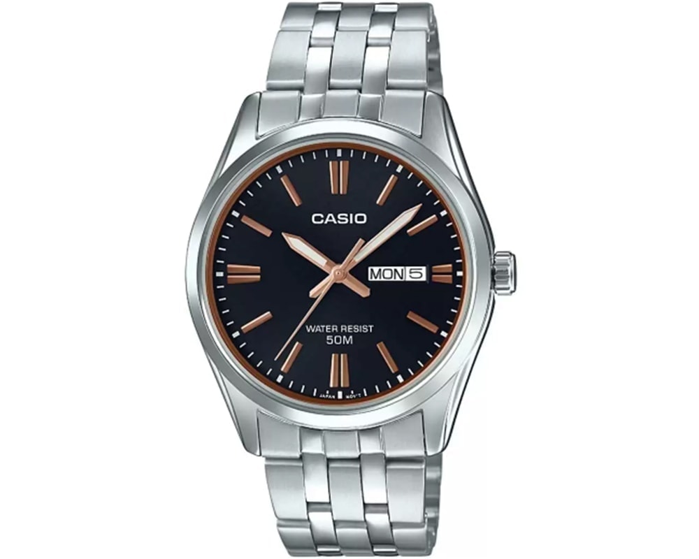 CASIO  Collection Silver Stainless Steel Bracelet  MTP-1335D-1A2DF