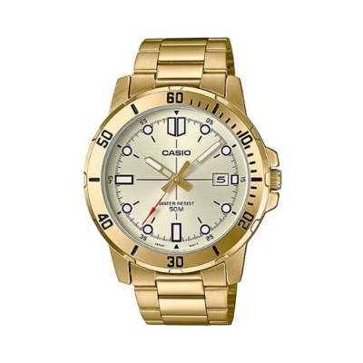 CASIO  Collection Gold Stainless Steel Bracelet  MTP-VD01G-9EVUDF