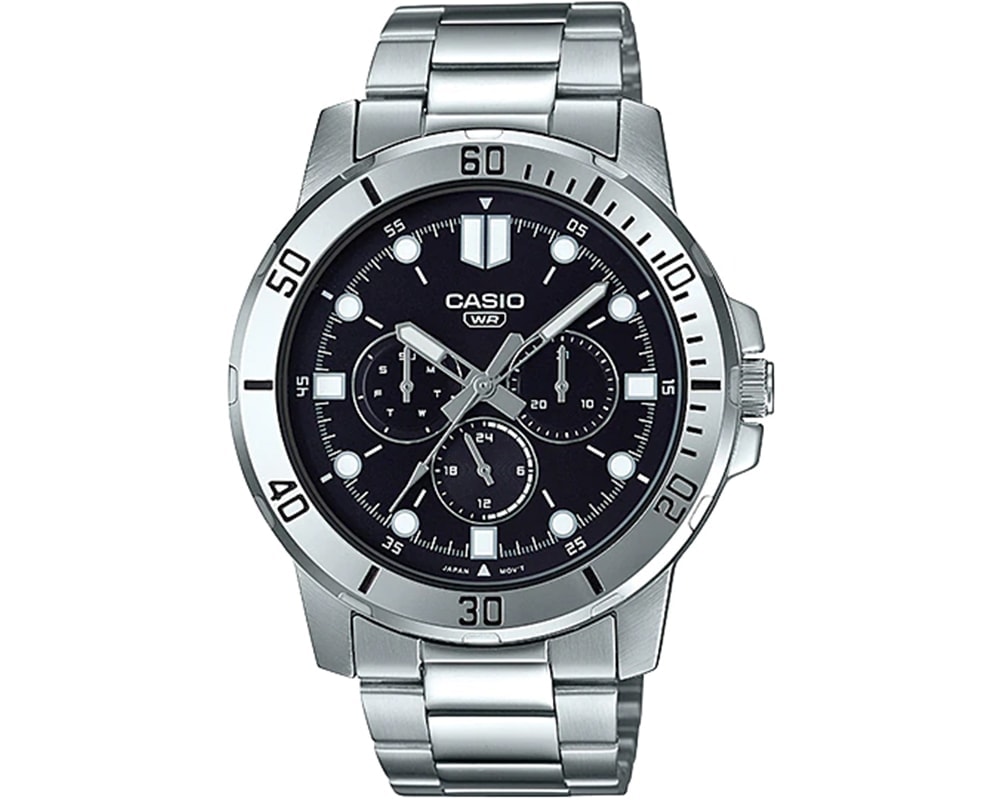 CASIO  Collection Silver Stainless Steel Bracelet  MTP-VD300D-1EUDF