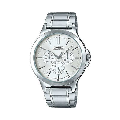 CASIO  Collection Silver Stainless Steel Bracelet  MTP-V300D-7AUDF