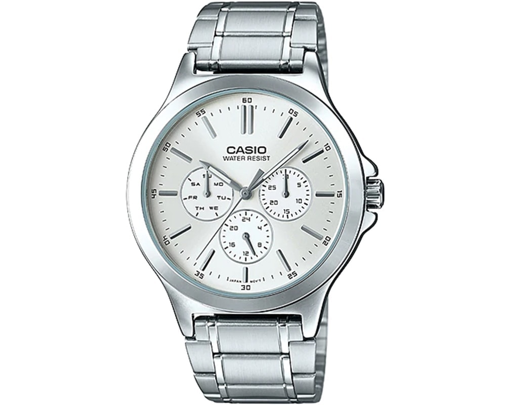 CASIO  Collection Silver Stainless Steel Bracelet  MTP-V300D-7AUDF