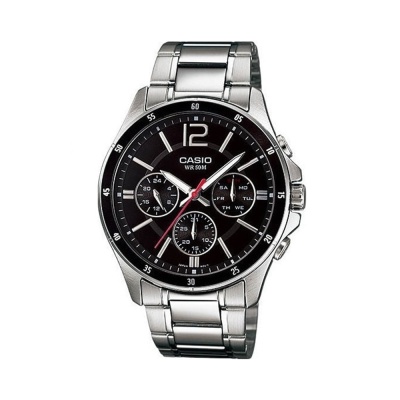 CASIO  Collection Silver Stainless Steel Bracelet  MTP-1374D-1AVDF