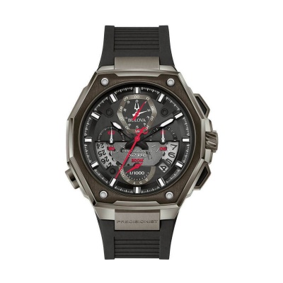 BULOVA  Precisionist X Chrono Black Rubber Strap  98B358