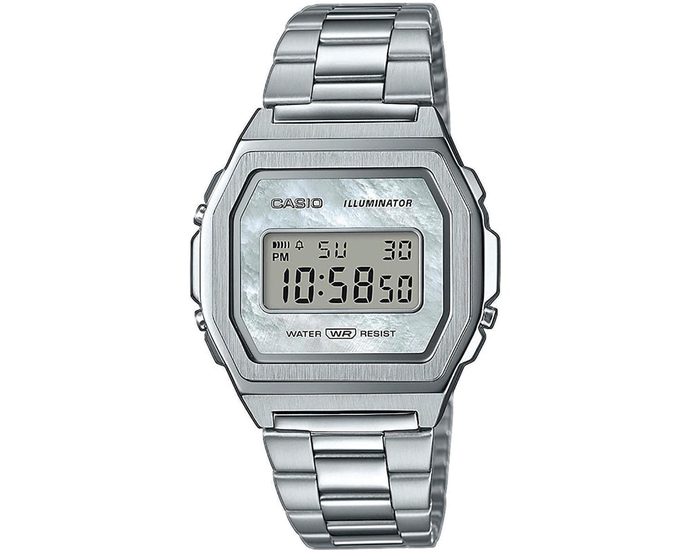 CASIO  Collection Vintage Silver Stainless Steel  A-1000D-7EF
