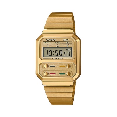 CASIO  Classic Collection Gold Stainless Steel Bracelet  A-100WEG-9AEF
