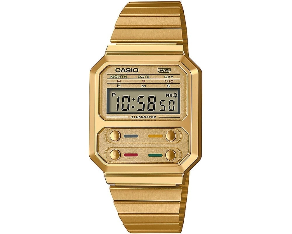 CASIO  Classic Collection Gold Stainless Steel Bracelet  A-100WEG-9AEF