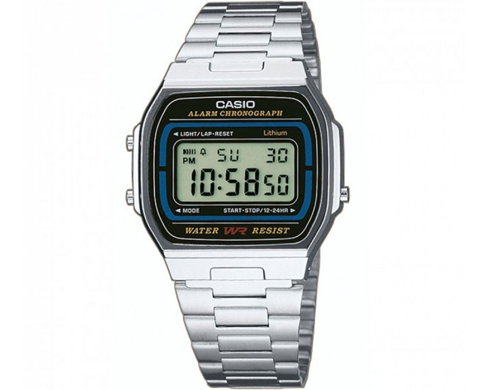 CASIO  Collection Digital Silver Stainless Steel  A-164WA-1