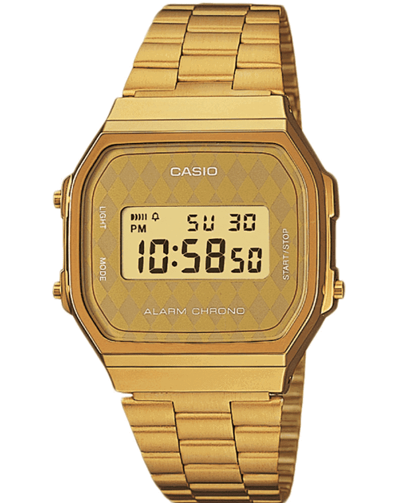 CASIO  Collection Gold Stainless Steel Bracelet  A-168WG-9BWEF