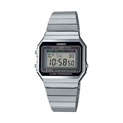 CASIO  Collection Silver Stainless Steel Bracelet A-700WE-1AEF