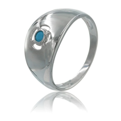 Ασημένιο Δαχτυλίδι 925 | Γαλάζιο Ζιργκόν | AD196