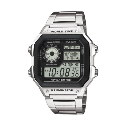CASIO  Collection Digital Stainless Steel  AE-1200WHD-1AVEF