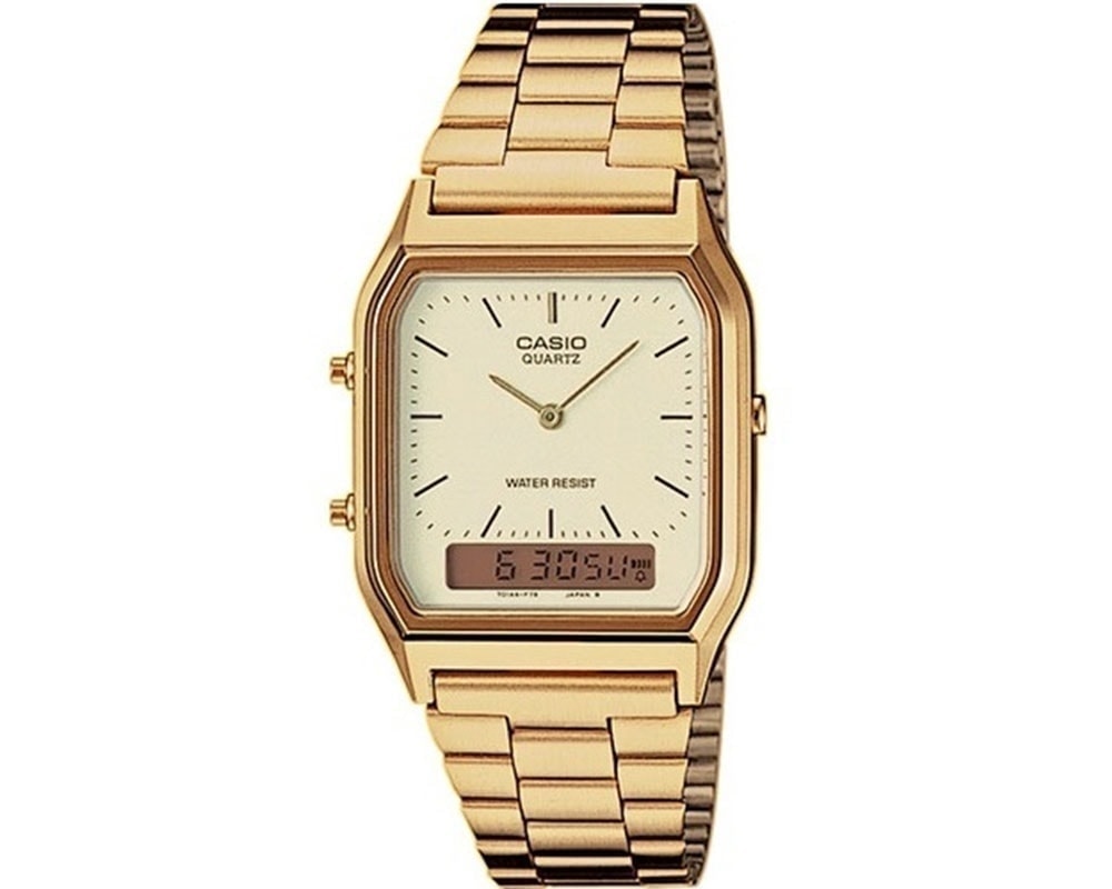 CASIO  Vintage Collection Gold Stainless Steel Bracelet  AQ-230GA-9DMQYES