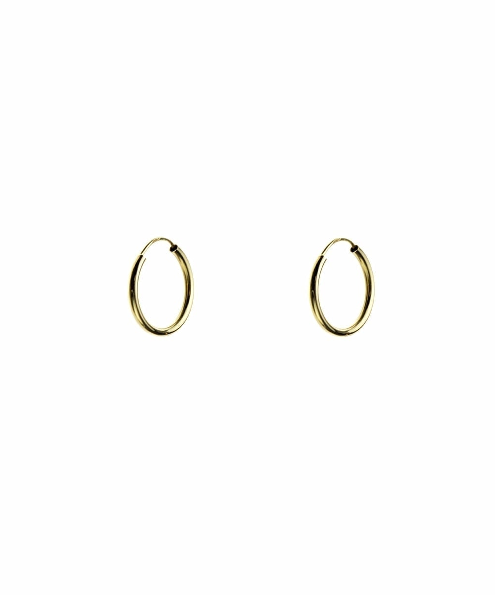 Χρυσά Γυναικεία Σκουλαρίκια 9Κ | 1,5 cm | Κρίκοι | AS142