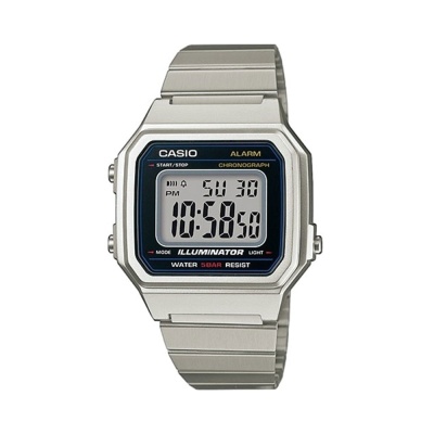 CASIO  Vintage Collection Silver Stainless Steel Bracelet  B-650WD-1AEF
