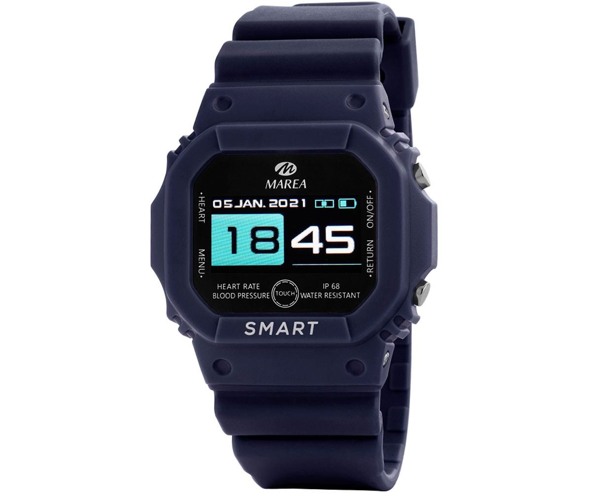 MAREA <br> Smartwatch Blue Rubber Strap <br> B60002-2