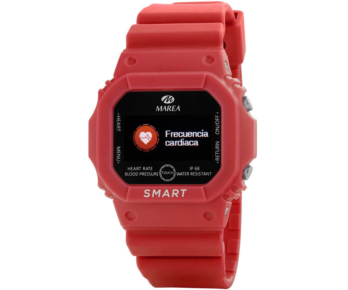 MAREA <br> Smartwatch Red Rubber Strap <br> B60002-3