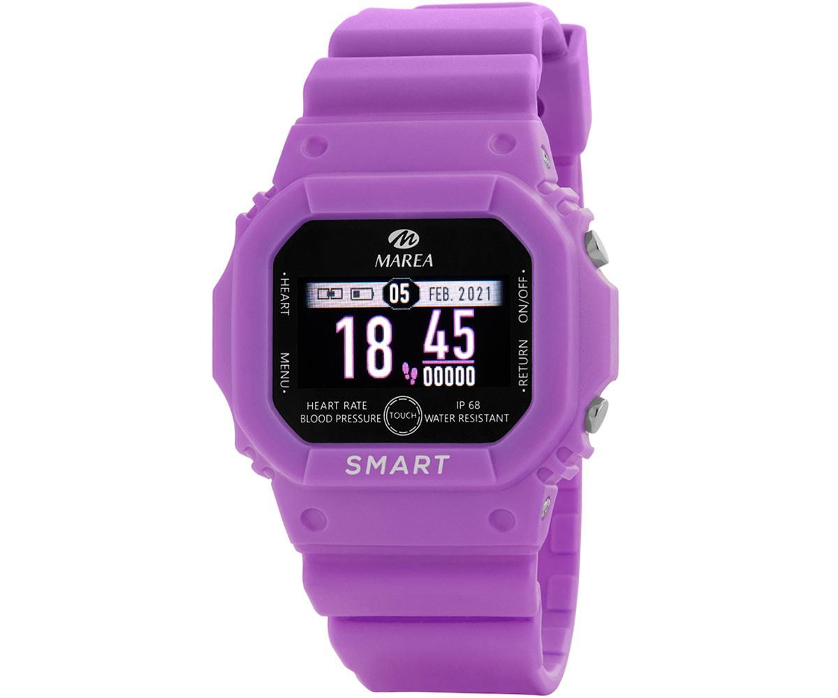 MAREA <br> Smartwatch Purple Rubber Strap <br> B60002-4