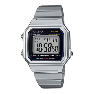 CASIO  Vintage Collection Silver Stainless Steel Bracelet  B650WD-1AEF