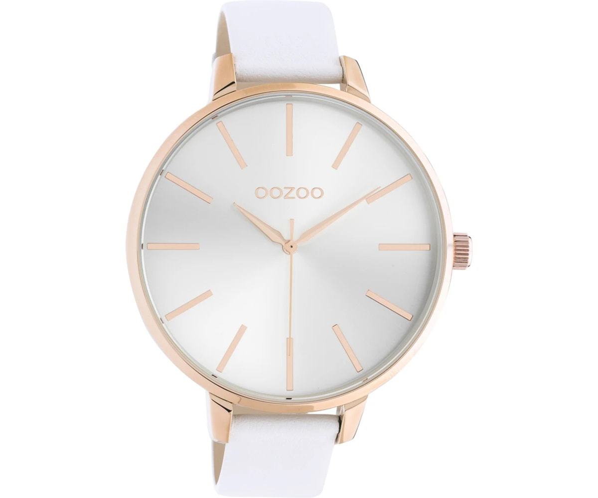 OOZOO  Timepieces White Leather Strap  C10710