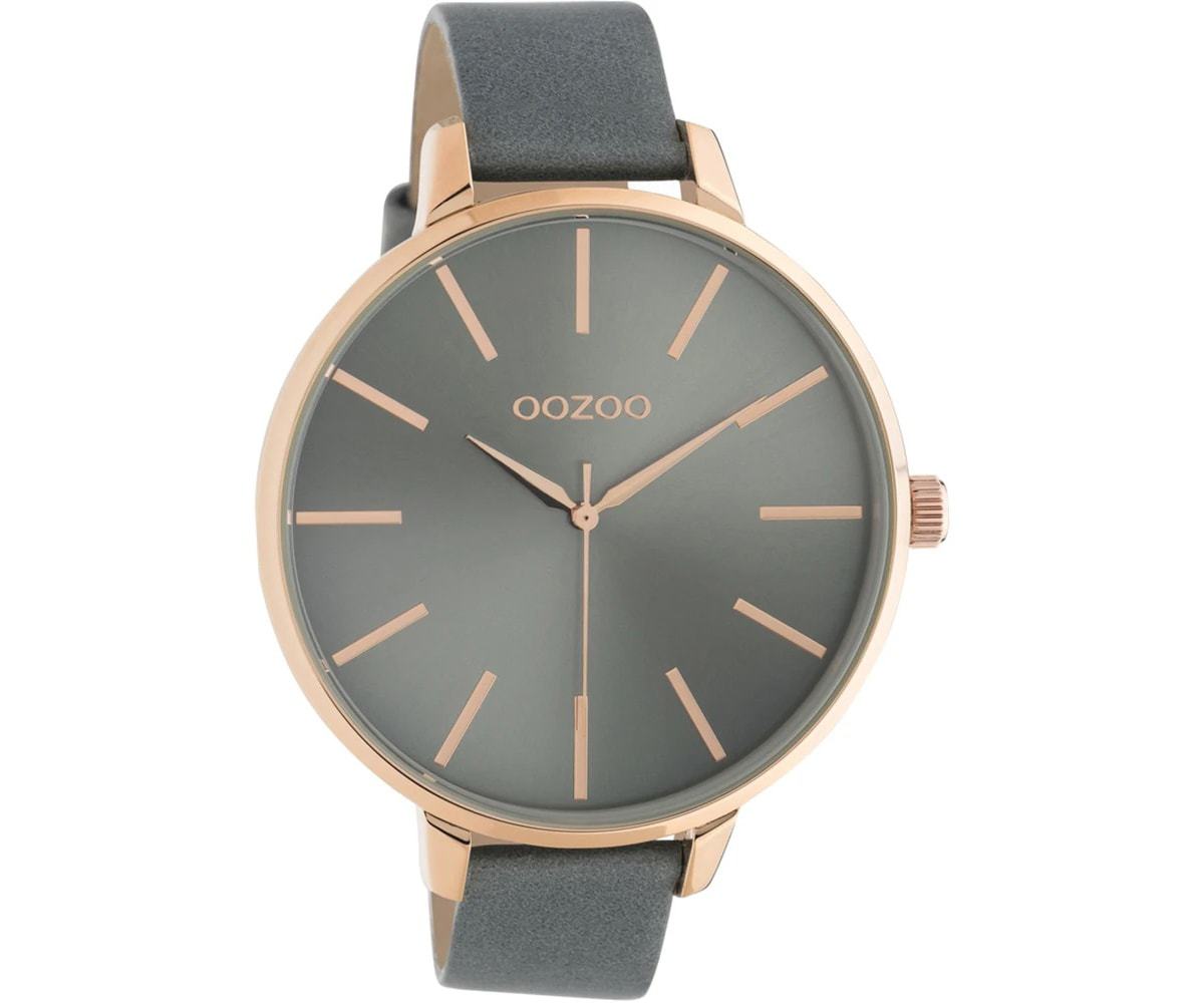 OOZOO  Timepieces Grey Leather Strap  C10713