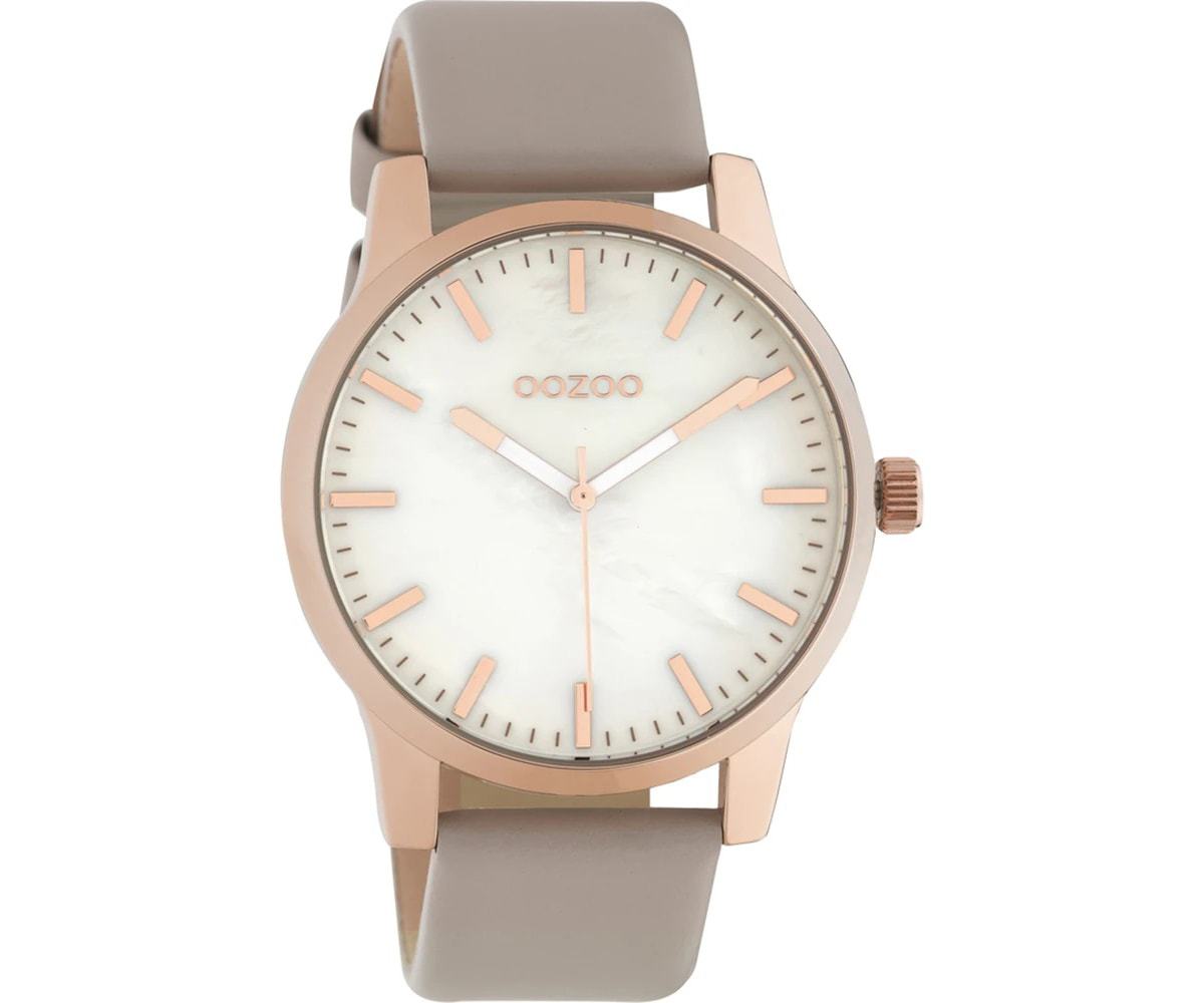 OOZOO  Timepieces Grey Leather Strap  C10728