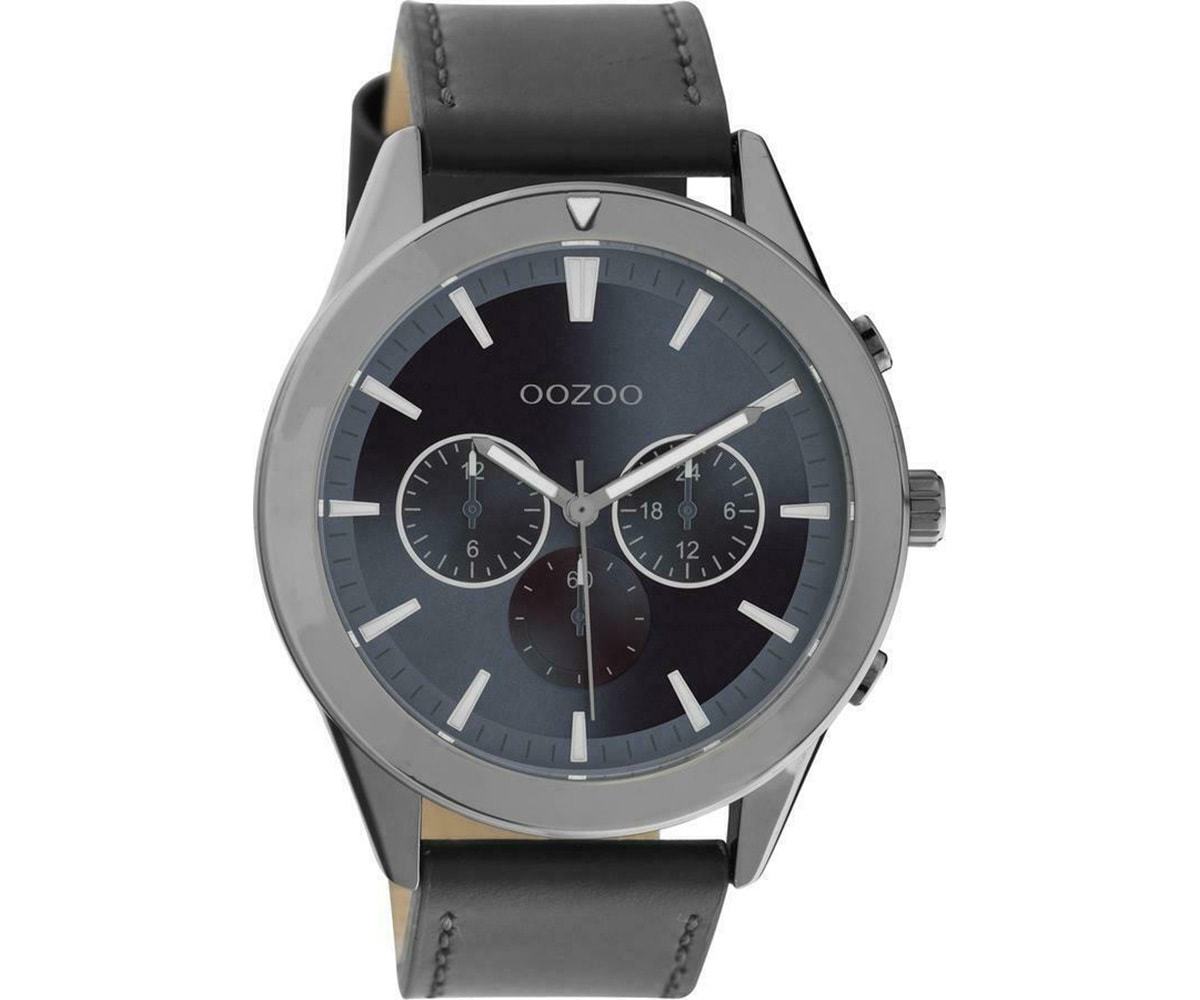 OOZOO  Timepieces Grey Leather Strap  C10803