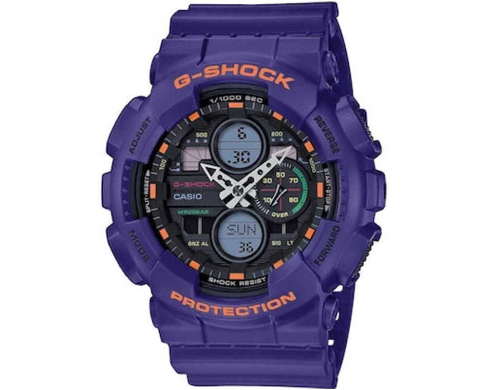 CASIO  G-Shock Purple Rubber Strap  GA-140-6AER