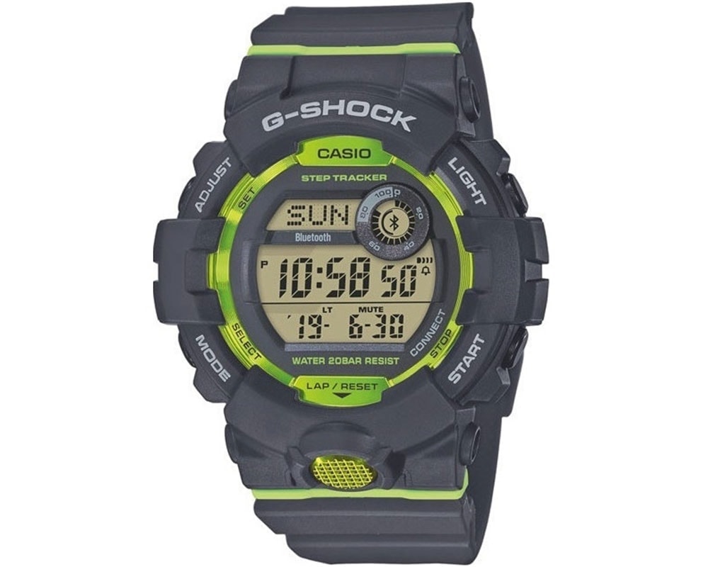 CASIO  G-Shock Bluetooth Grey Rubber Strap  GBD-800-8ER