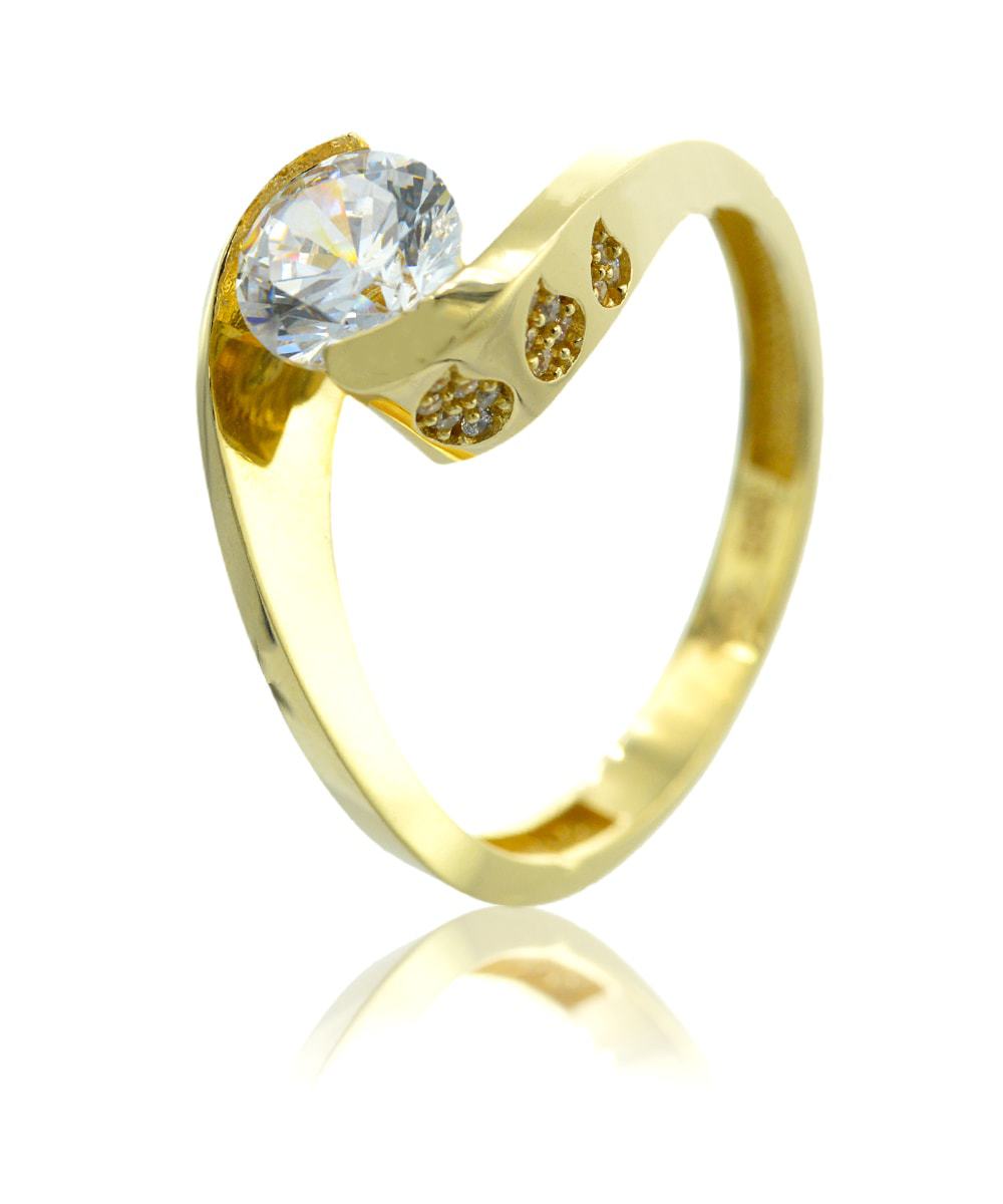 Χρυσό Δαχτυλίδι 14Κ | Μονόπετρο | Ζιργκόν | GD272