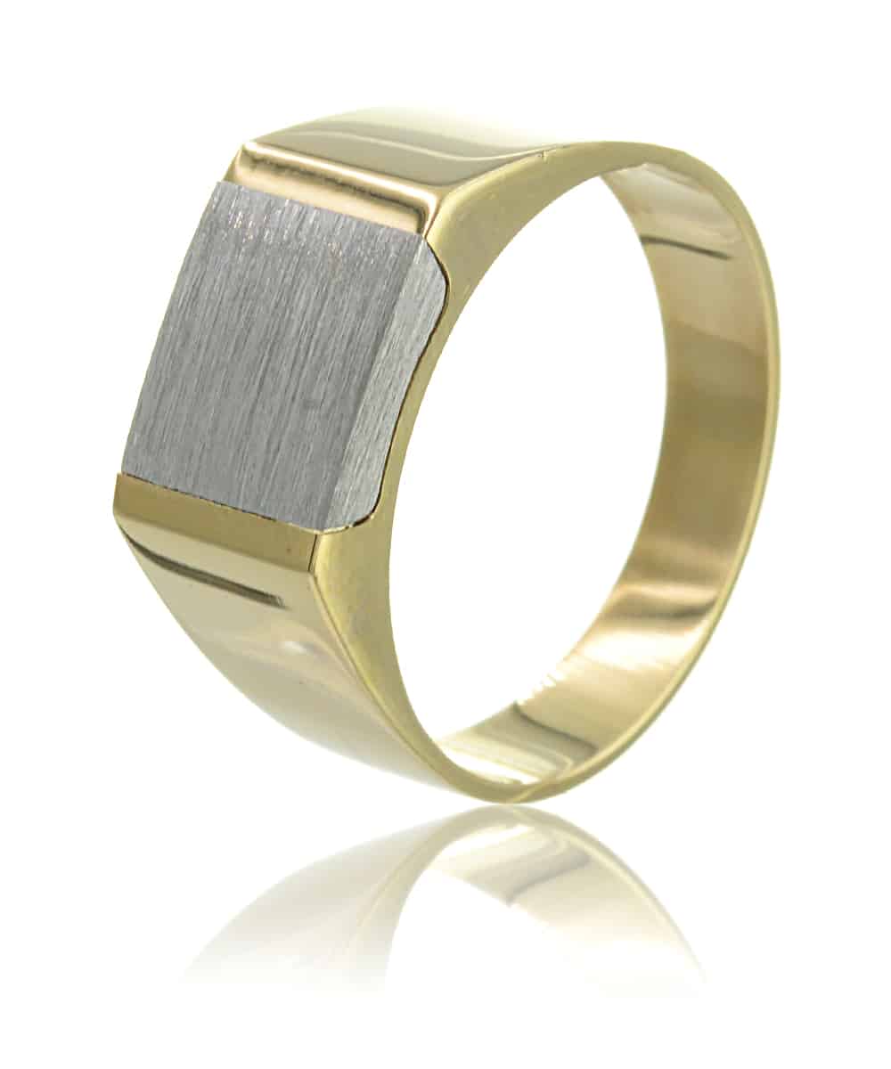 Χρυσό Ανδρικό Δαχτυλίδι 14Κ | Δίχρωμο | GDA010