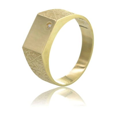 Χρυσό Ανδρικό Δαχτυλίδι 14Κ | Ζιργκόν | GDA011
