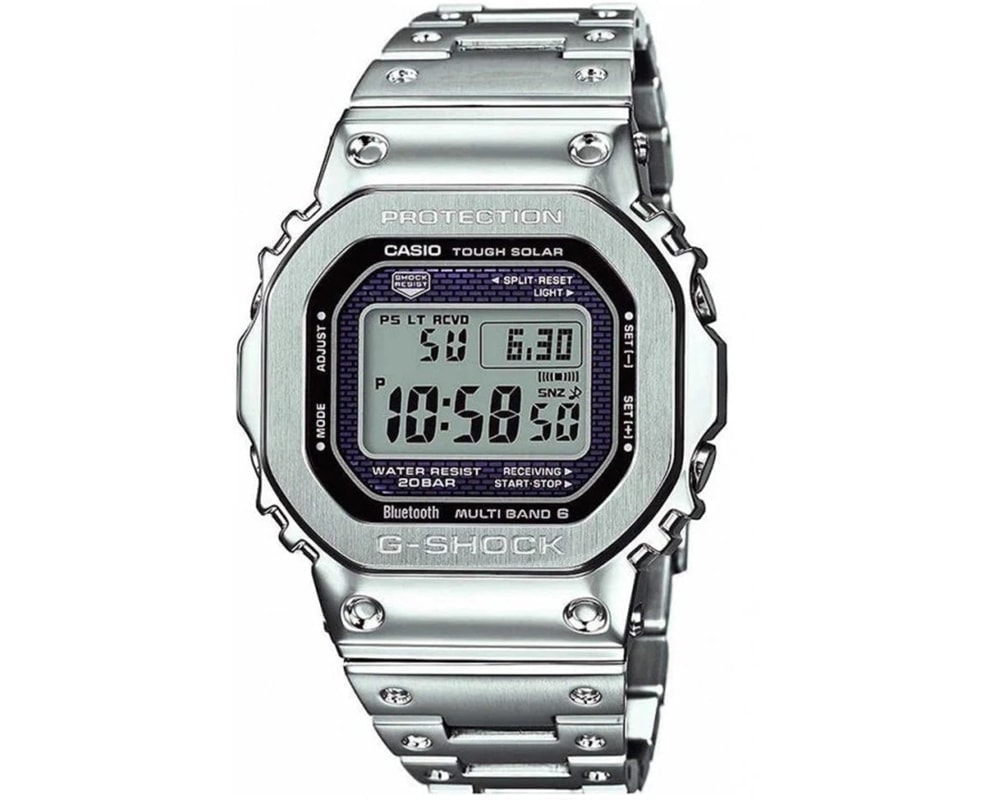 CASIO  G-Shock Tough Solar Bluetooth Connected Stainless Steel Bracelet  GMW-B5000D-1ER