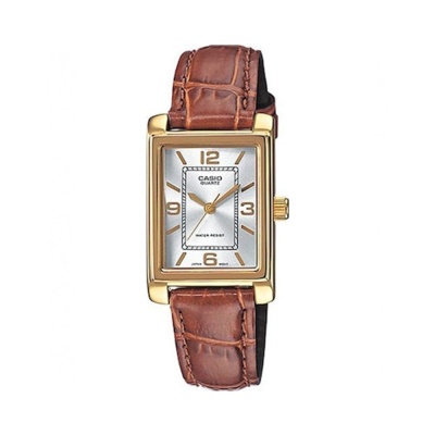 CASIO  Collection Brown Leather Strap  LTP-1234PGL-7AEF