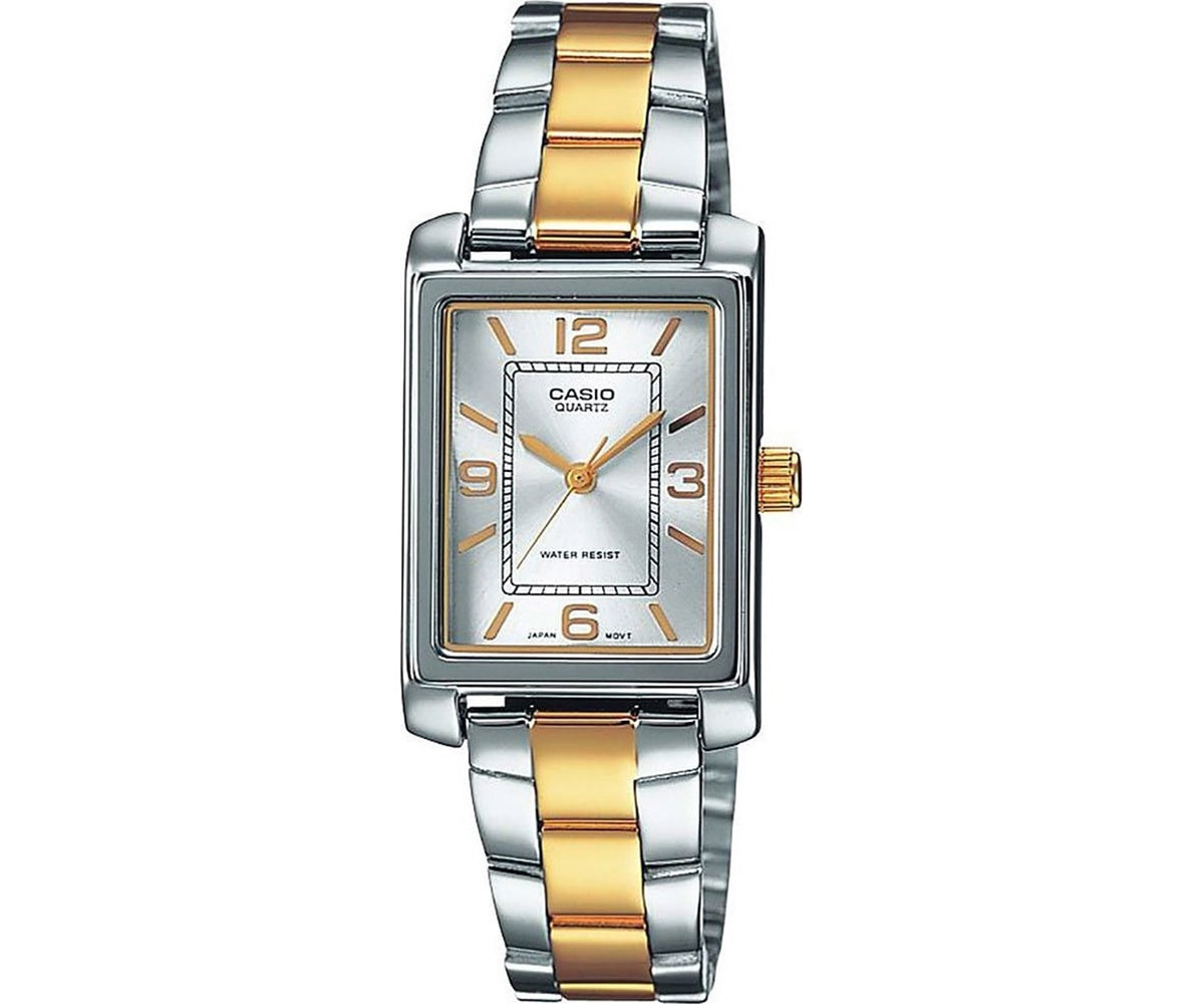 CASIO  Collection Two Tone Stainless Steel Bracelet  LTP-1234PSG-7AEF