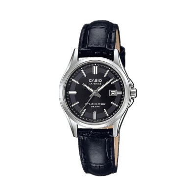 CASIO  Standard Black Leather Strap  LTS-100L-1AVEF