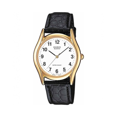 CASIO  Collection Black Leather Strap  MTP-1154PQ-7BEF