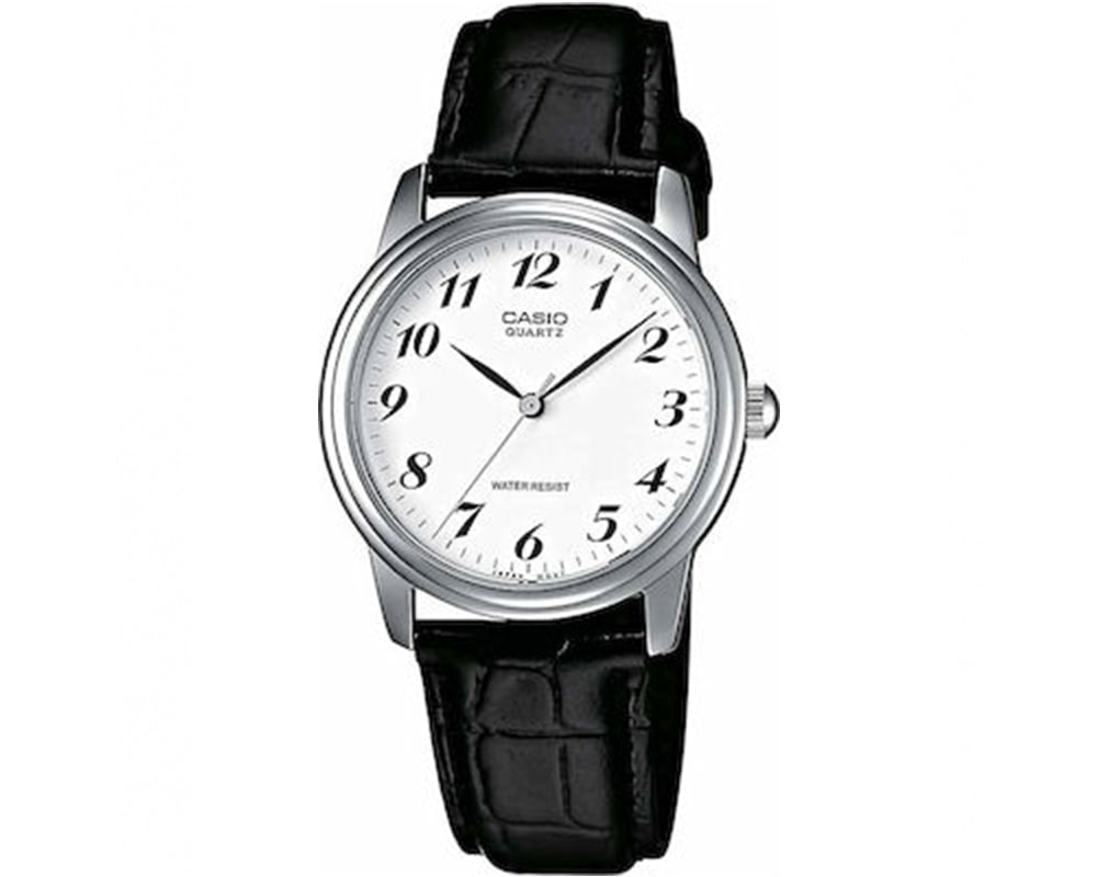 CASIO  Collection Black Leather Strap  MTP-1236PL-7BEF