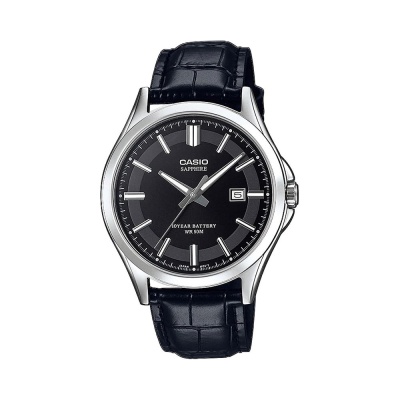 CASIO  Standard Black Leather Strap   MTS-100L-1AVEF