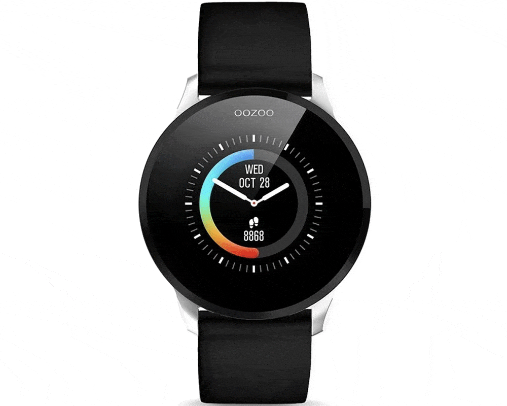 OOZOO  Smartwatch Black Silicone Strap  Q00113