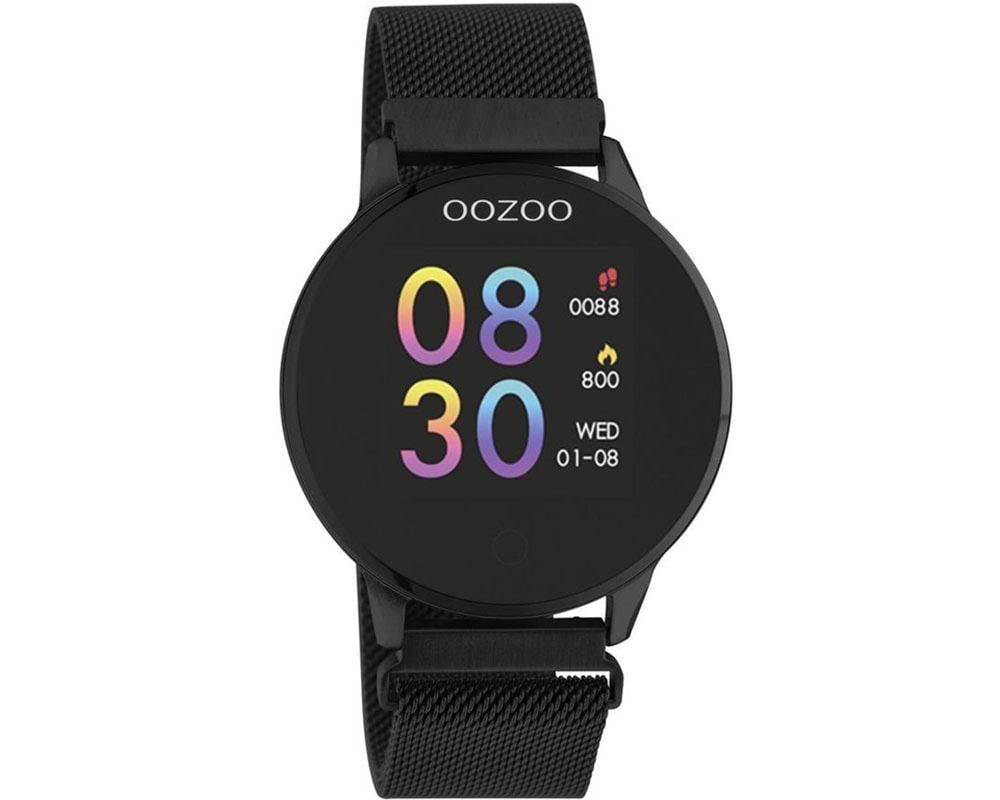 OOZOO  Smartwatch Black Stainless Steel Bracelet  Q00119
