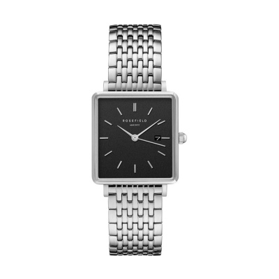 ROSEFIELD  The Boxy Silver Stainless Steel Bracelet  QBSS-Q07