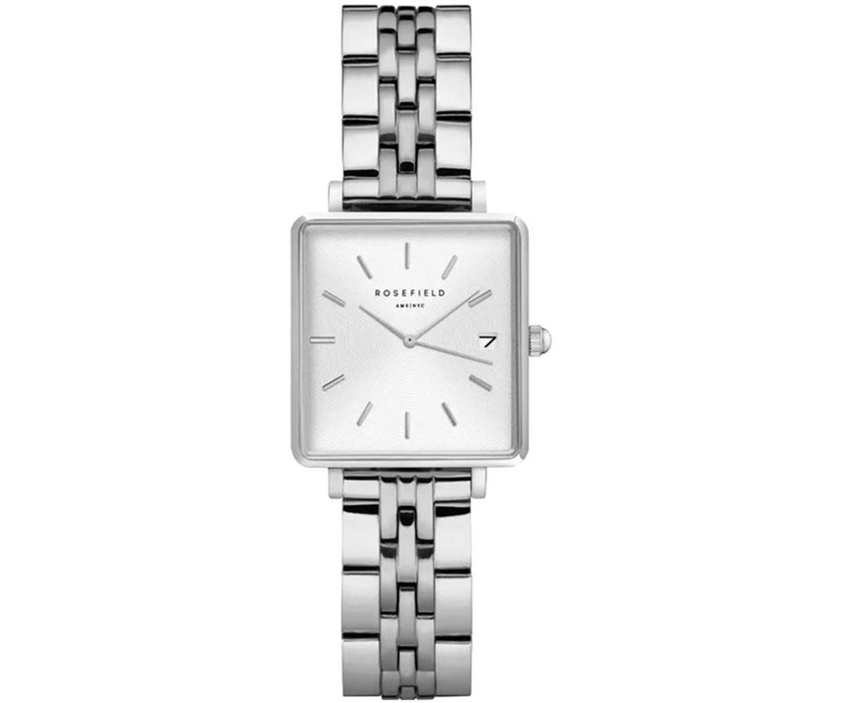 ROSEFIELD  The Mini Boxy Silver Stainless Steel Bracelet  QMWSS-Q020