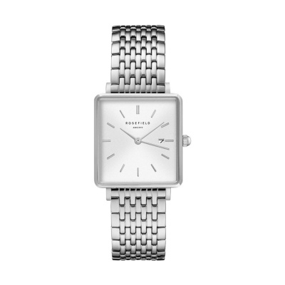 ROSEFIELD  The Boxy Silver Stainless Steel Bracelet  QWSS-Q08
