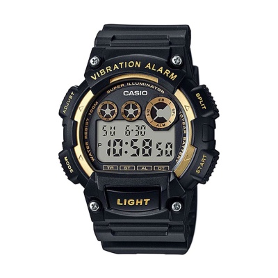 CASIO  Youth Series Black Rubber Strap  W-735H-1A2VDF