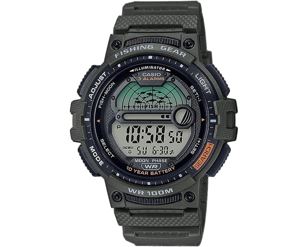 CASIO  Collection Green Rubber Strap  WS-1200H-3AVEF